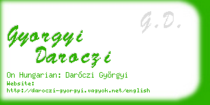 gyorgyi daroczi business card