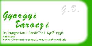 gyorgyi daroczi business card